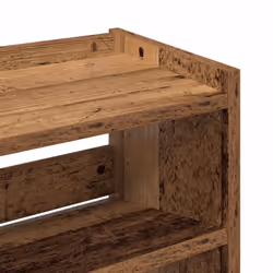 vidaXL Shoe Rack Shoe Cabinet Shoe Storage Shelf Hall Cupboard Engineered Wood - old wood, 62 cm/ 60 cm - Additional view 6