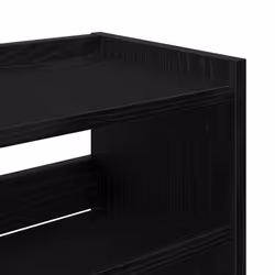vidaXL Shoe Rack Shoe Cabinet Shoe Storage Shelf Hall Cupboard Engineered Wood - black, 100 cm/ 80 cm - Additional view 6