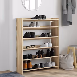 vidaXL Shoe Rack Shoe Cabinet Shoe Storage Shelf Hall Cupboard Engineered Wood - sonoma oak, 100 cm/ 80 cm - Additional view 2