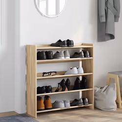 vidaXL Shoe Rack Shoe Cabinet Shoe Storage Shelf Hall Cupboard Engineered Wood - sonoma oak, 81 cm/ 80 cm - Additional view 2