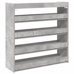 vidaXL Shoe Rack Shoe Cabinet Shoe Storage Shelf Hall Cupboard Engineered Wood - concrete grey, 81 cm/ 80 cm - Additional view 5