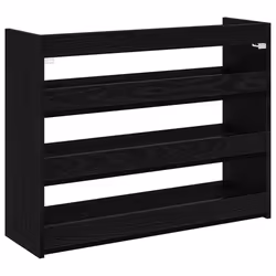 vidaXL Shoe Rack Black 80x25x62 cm Engineered Wood shoe storage shoe shelf - Additional view 5