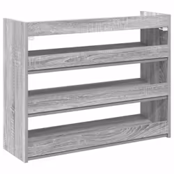 vidaXL Shoe Rack Shoe Cabinet Shoe Storage Shelf Hall Cupboard Engineered Wood - grey sonoma, 62 cm/ 80 cm - Additional view 5