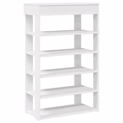 vidaXL Shoe Rack Shoe Cabinet Holder Hall Shoe Storage Shelf Engineered Wood - white, 60 cm