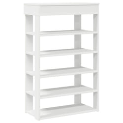 vidaXL Shoe Rack Shoe Cabinet Holder Hall Shoe Storage Shelf Engineered Wood - white, 60 cm