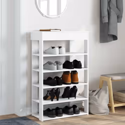 vidaXL Shoe Rack Shoe Cabinet Holder Hall Shoe Storage Shelf Engineered Wood - white, 60 cm