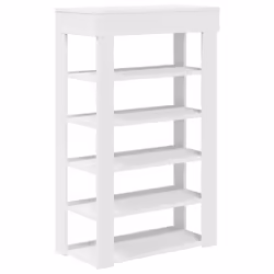 vidaXL Shoe Rack Shoe Cabinet Holder Hall Shoe Storage Shelf Engineered Wood - white, 60 cm - Additional view 5