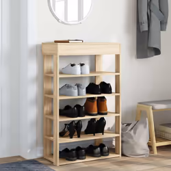 vidaXL Shoe Rack Shoe Cabinet Holder Hall Shoe Storage Shelf Engineered Wood - sonoma oak, 60 cm