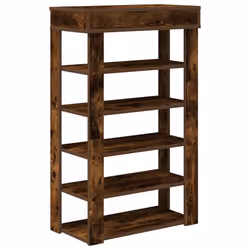 vidaXL Shoe Rack Shoe Cabinet Holder Hall Shoe Storage Shelf Engineered Wood - smoked oak, 60 cm - Additional view 5