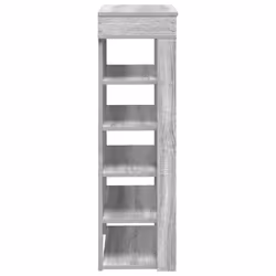 vidaXL Shoe Rack Shoe Cabinet Holder Hall Shoe Storage Shelf Engineered Wood - grey sonoma, 60 cm - Additional view 4