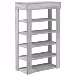vidaXL Shoe Rack Shoe Cabinet Holder Hall Shoe Storage Shelf Engineered Wood - grey sonoma, 60 cm - Additional view 5