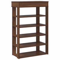 vidaXL Shoe Rack Shoe Cabinet Holder Hall Shoe Storage Shelf Engineered Wood - brown oak, 60 cm