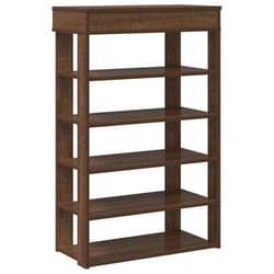 vidaXL Shoe Rack Shoe Cabinet Holder Hall Shoe Storage Shelf Engineered Wood - brown oak, 60 cm