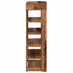 vidaXL Shoe Rack Shoe Cabinet Holder Hall Shoe Storage Shelf Engineered Wood - old wood, 60 cm - Additional view 4
