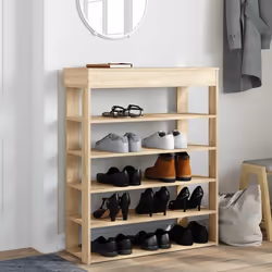 vidaXL Shoe Rack Shoe Cabinet Holder Hall Shoe Storage Shelf Engineered Wood - sonoma oak, 80 cm