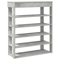 vidaXL Shoe Rack Shoe Cabinet Holder Hall Shoe Storage Shelf Engineered Wood - concrete grey, 80 cm