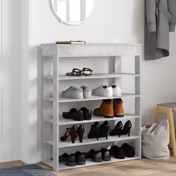 vidaXL Shoe Rack Shoe Cabinet Holder Hall Shoe Storage Shelf Engineered Wood - concrete grey, 80 cm