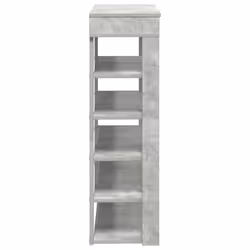 vidaXL Shoe Rack Shoe Cabinet Holder Hall Shoe Storage Shelf Engineered Wood - concrete grey, 80 cm - Additional view 4