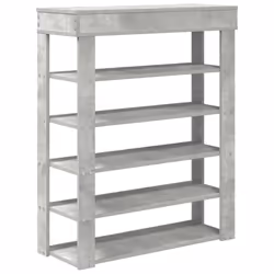 vidaXL Shoe Rack Shoe Cabinet Holder Hall Shoe Storage Shelf Engineered Wood - concrete grey, 80 cm - Additional view 5