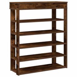 vidaXL Shoe Rack Shoe Cabinet Holder Hall Shoe Storage Shelf Engineered Wood - smoked oak, 80 cm
