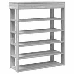 vidaXL Shoe Rack Shoe Cabinet Holder Hall Shoe Storage Shelf Engineered Wood - grey sonoma, 80 cm