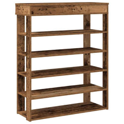 vidaXL Shoe Rack Shoe Cabinet Holder Hall Shoe Storage Shelf Engineered Wood - old wood, 80 cm