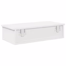 vidaXL Wall Shelf with Drawers White 60x25x15 cm Engineered Wood - white, 60 x 25 x 15 cm - Additional view 5