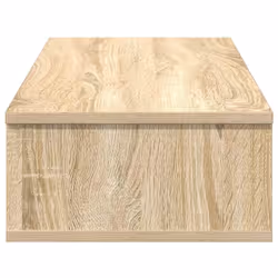 vidaXL Wall Shelf with Drawers White 60x25x15 cm Engineered Wood - sonoma oak, 80 x 31 x 17 cm - Additional view 4