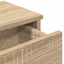 vidaXL Wall Shelf with Drawers White 60x25x15 cm Engineered Wood - sonoma oak, 80 x 31 x 17 cm - Additional view 7