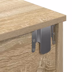 vidaXL Wall Shelf with Drawers White 60x25x15 cm Engineered Wood - sonoma oak, 80 x 31 x 17 cm - Additional view 8