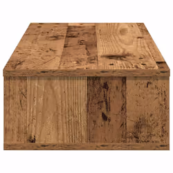 vidaXL Wall Shelf with Drawers White 60x25x15 cm Engineered Wood - old wood, 80 x 31 x 17 cm - Additional view 4
