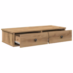 vidaXL Wall Shelf with Drawers Artisian Engineered Wood - 80 x 31 x 17 cm - Additional view 6