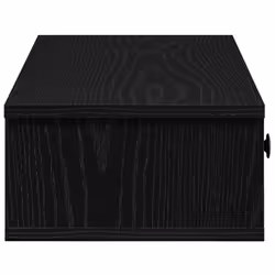 vidaXL Wall Shelf with Drawers White 60x25x15 cm Engineered Wood - black, 100 x 34 x 19 cm - Additional view 4