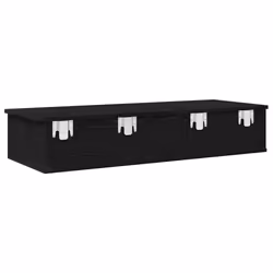 vidaXL Wall Shelf with Drawers White 60x25x15 cm Engineered Wood - black, 100 x 34 x 19 cm - Additional view 5