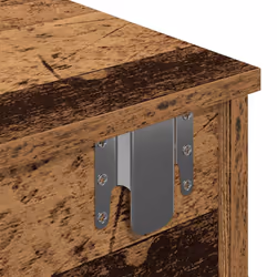 vidaXL Wall Shelf with Drawers White 60x25x15 cm Engineered Wood - old wood, 100 x 34 x 19 cm - Additional view 8
