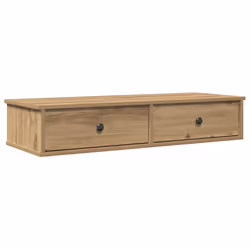 vidaXL Wall Shelf with Drawers White 60x25x15 cm Engineered Wood - artisan oak, 100 x 34 x 19 cm