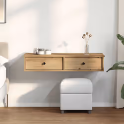 vidaXL Wall Shelf with Drawers White 60x25x15 cm Engineered Wood - artisan oak, 100 x 34 x 19 cm