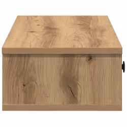 vidaXL Wall Shelf with Drawers White 60x25x15 cm Engineered Wood - artisan oak, 100 x 34 x 19 cm - Additional view 4