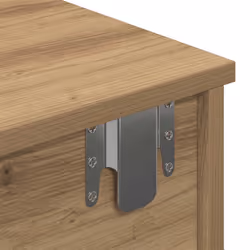 vidaXL Wall Shelf with Drawers White 60x25x15 cm Engineered Wood - artisan oak, 100 x 34 x 19 cm - Additional view 8