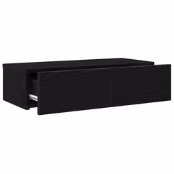 vidaXL Wall Shelf with Drawers Floating Storage Display Shelf Engineered Wood - black, 60 x 26.5 x 15 cm - Additional view 6