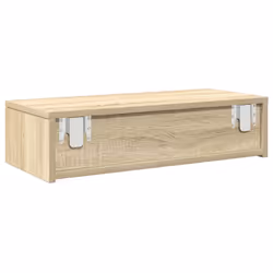 vidaXL Wall Shelf with Drawers Floating Storage Display Shelf Engineered Wood - sonoma oak, 60 x 26.5 x 15 cm - Additional view 5