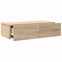 vidaXL Wall Shelf with Drawers Floating Storage Display Shelf Engineered Wood - sonoma oak, 60 x 26.5 x 15 cm - Additional view 6