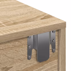 vidaXL Wall Shelf with Drawers Floating Storage Display Shelf Engineered Wood - sonoma oak, 60 x 26.5 x 15 cm - Additional view 8
