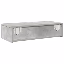 vidaXL Wall Shelf with Drawers Floating Storage Display Shelf Engineered Wood - concrete grey, 60 x 26.5 x 15 cm - Additional view 5