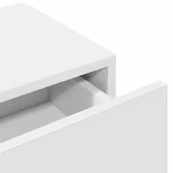 vidaXL Wall Shelf with Drawers Floating Storage Display Shelf Engineered Wood - white, 80 x 33 x 17 cm - Additional view 7