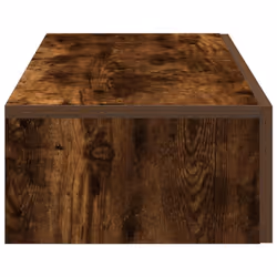 vidaXL Wall Shelf with Drawers Floating Storage Display Shelf Engineered Wood - smoked oak, 80 x 33 x 17 cm - Additional view 4