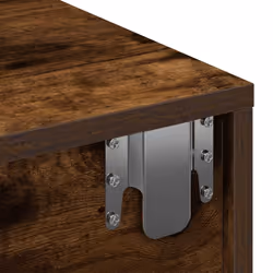 vidaXL Wall Shelf with Drawers Floating Storage Display Shelf Engineered Wood - smoked oak, 80 x 33 x 17 cm - Additional view 8