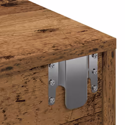 vidaXL Wall Shelf with Drawers Floating Storage Display Shelf Engineered Wood - old wood, 80 x 33 x 17 cm - Additional view 8