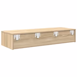 vidaXL Wall Shelf with Drawers Floating Storage Display Shelf Engineered Wood - sonoma oak, 100 x 36 x 19 cm - Additional view 5