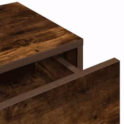 vidaXL Wall Shelf with Drawers Floating Storage Display Shelf Engineered Wood - smoked oak, 100 x 36 x 19 cm - Additional view 7